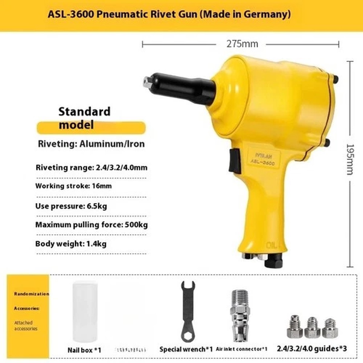 Pneumatic Rivet Gun: Fully Automatic Industrial-Grade Self-Feeding Rivet Gun